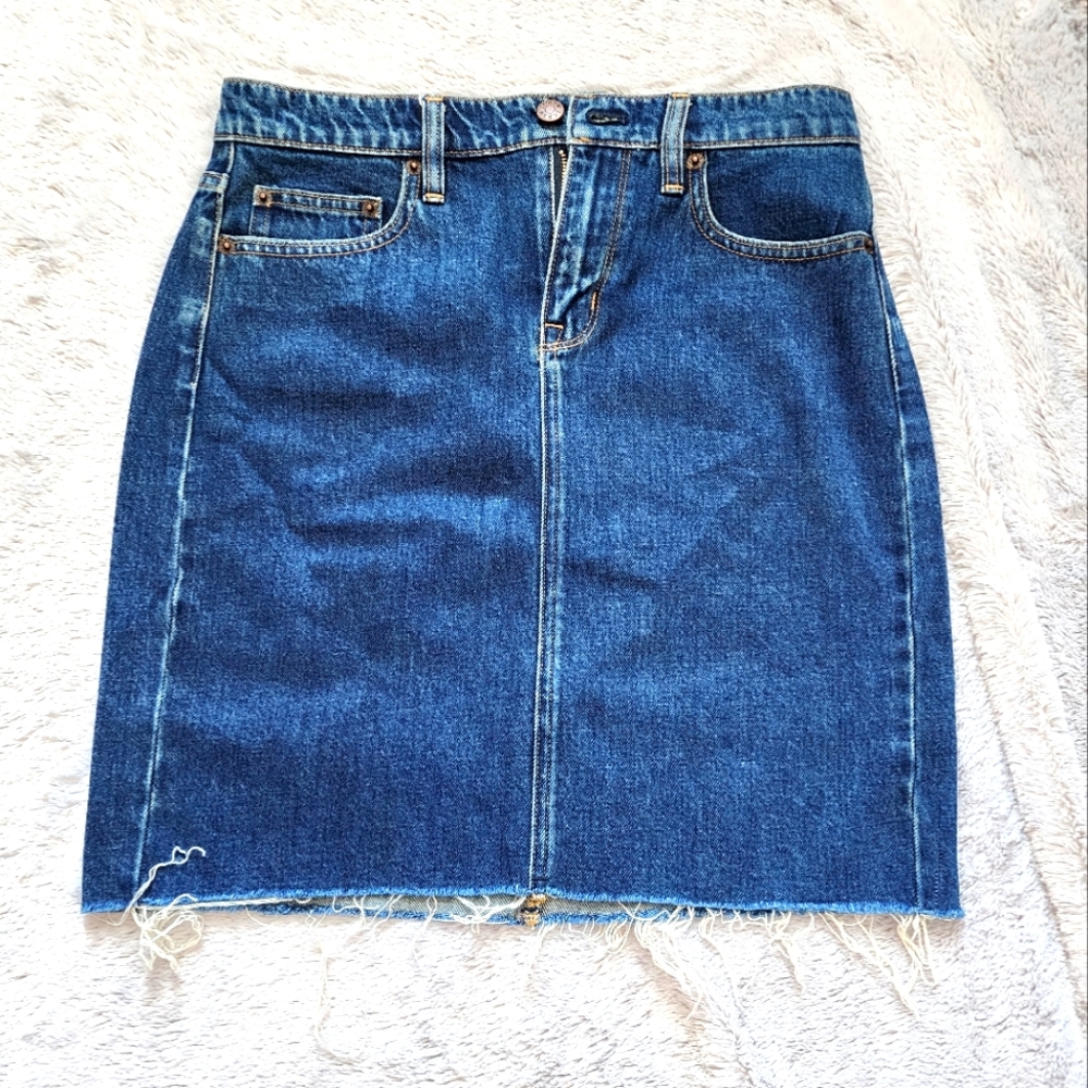 J.Crew Blue jean skirt 0
